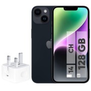 گوشی موبایل اپل مدل iPhone 14 CH دو سیم کارت ظرفیت 128 گیگابایت و رم 6 گیگابایت - به همراه شارژر 20 وات اپل
